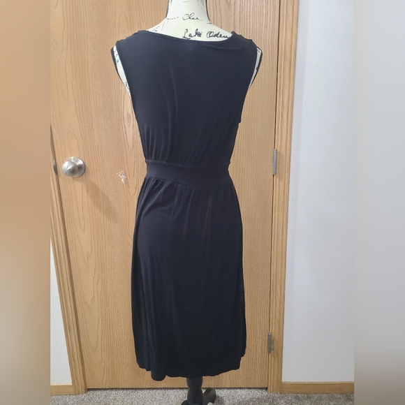 Merona Black Cowl Neck Comfy Jersey Knit Summer Dress - Picture 3 of 4